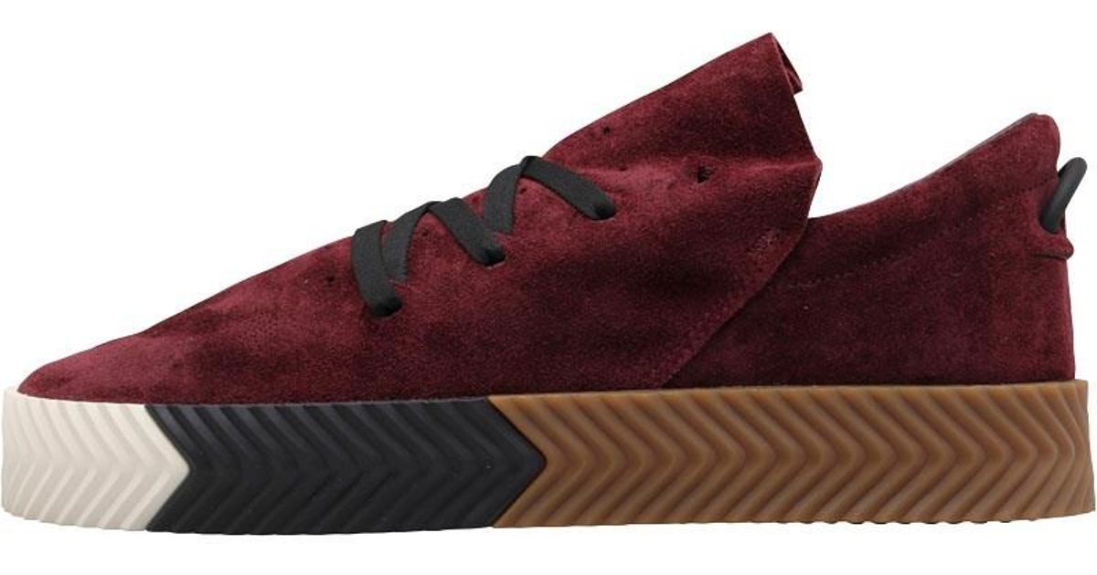 burgundy adidas skate shoes