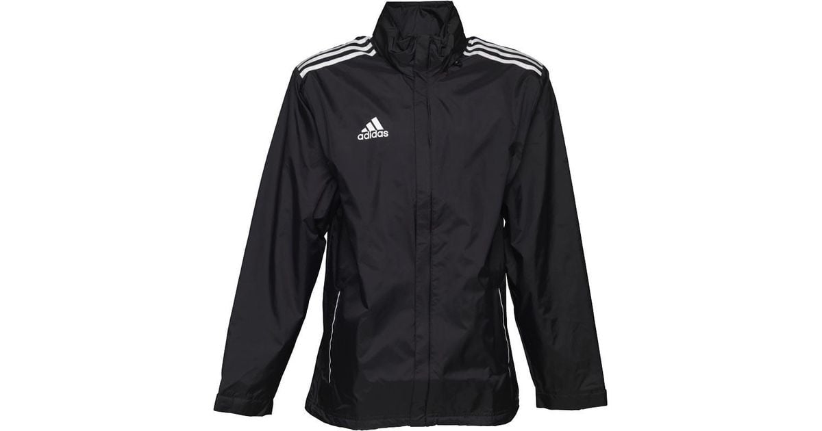 adidas core 11 rain jacket black white
