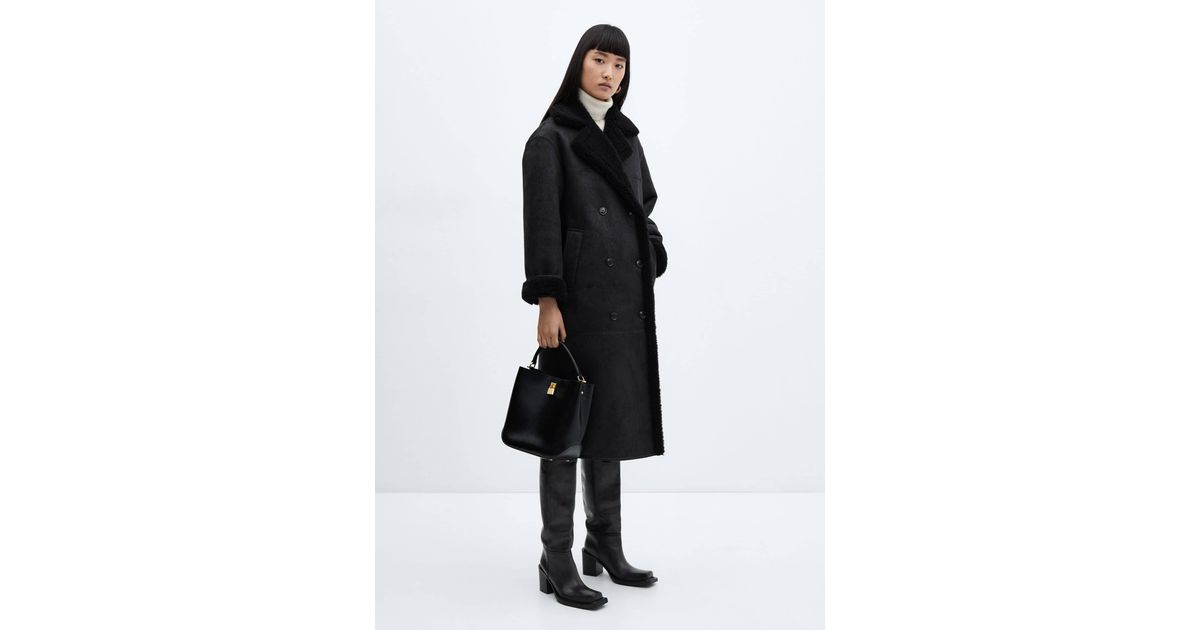 double face fur effect coat