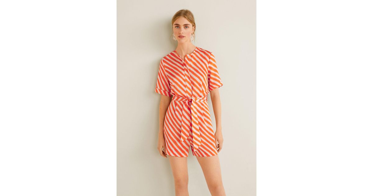 mango jumpsuit orange