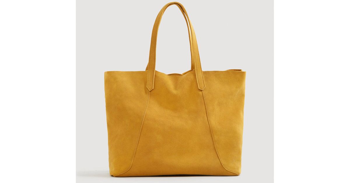 mustard yellow suede bag