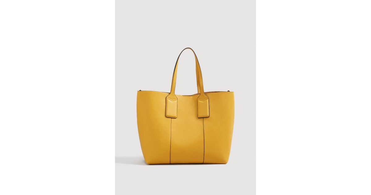 mustard tote handbag