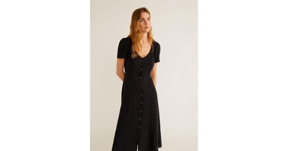 mango polka dot jacquard dress