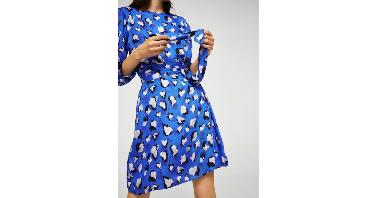 animal print dress blue