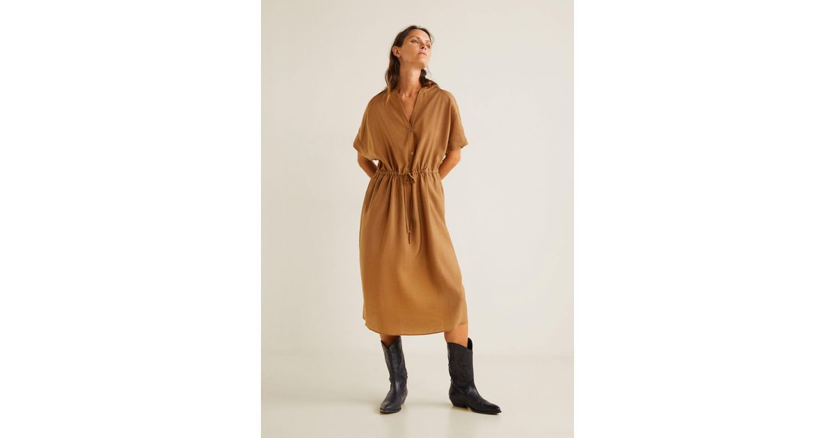 mango bow soft dress