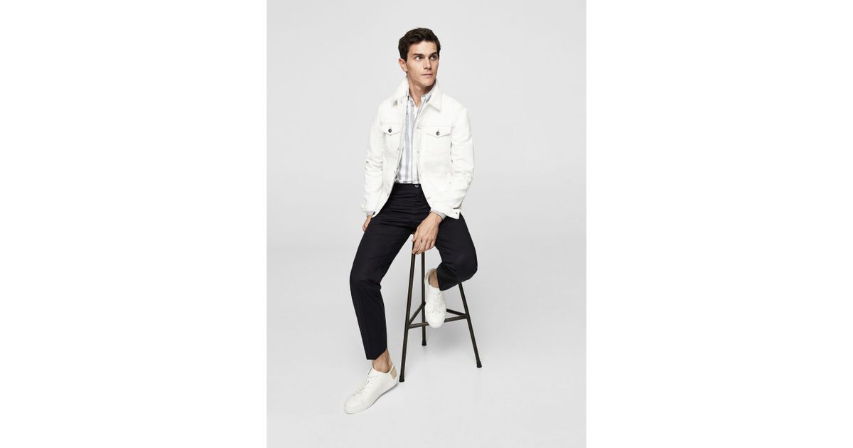 mango white denim jacket