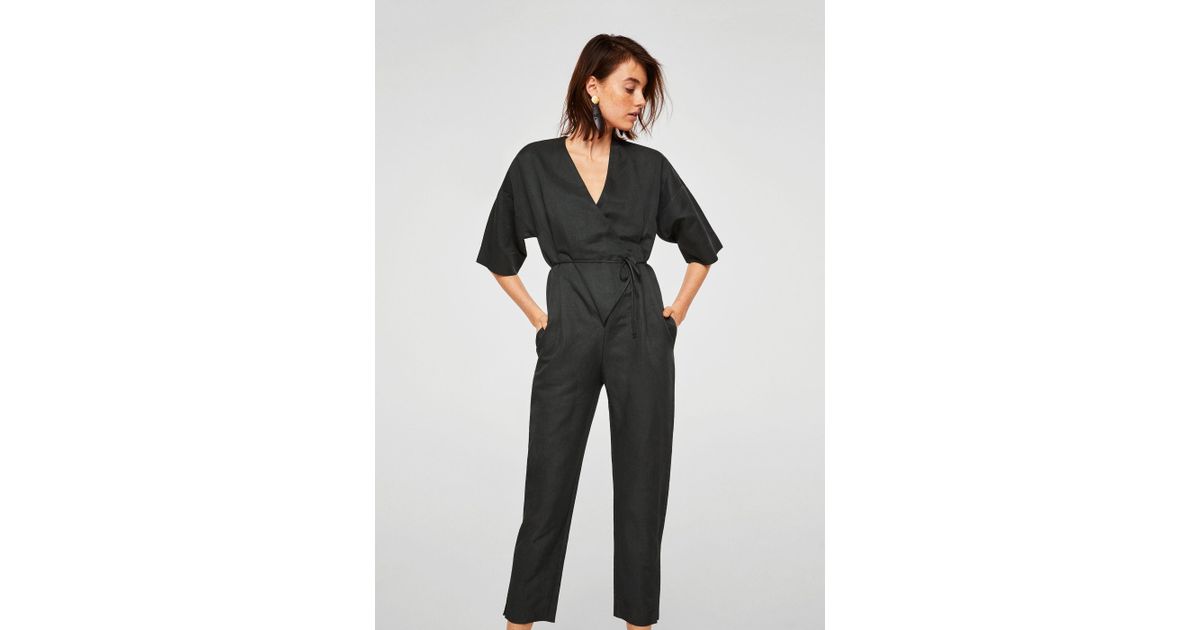 mango wrap long jumpsuit