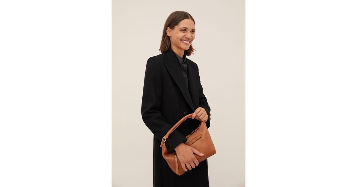 mango multi position leather bag