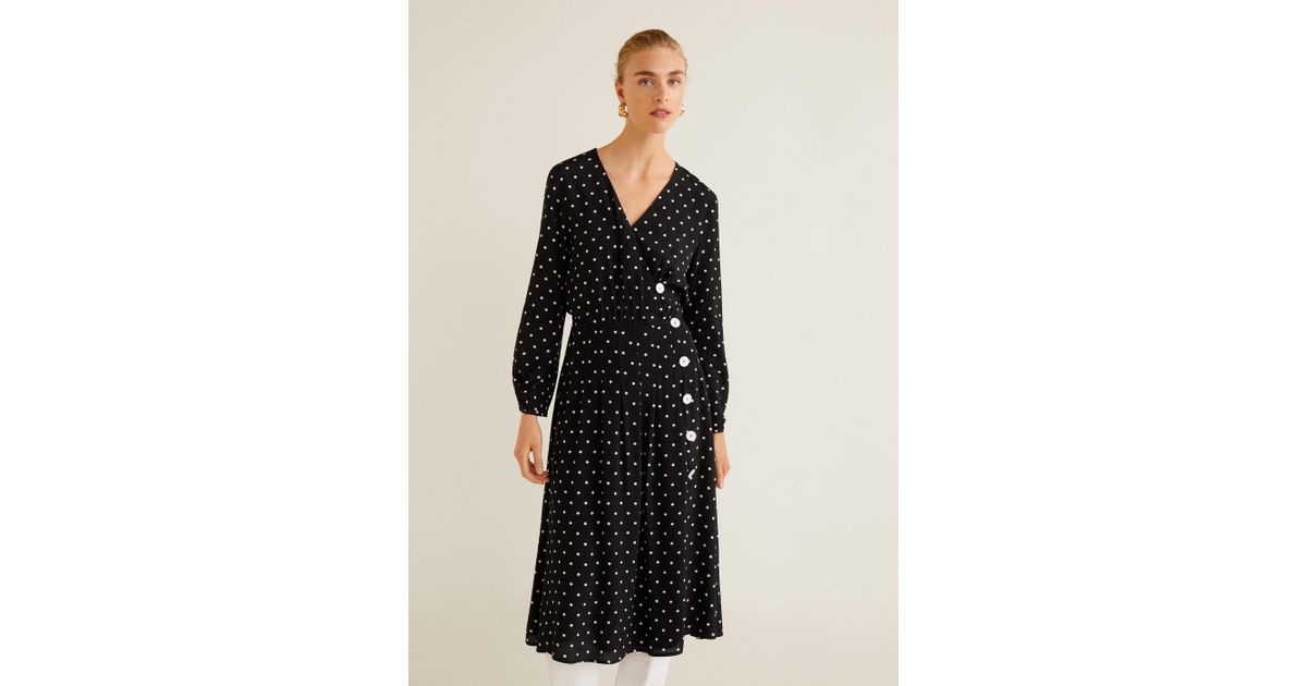 polka dot flared dress