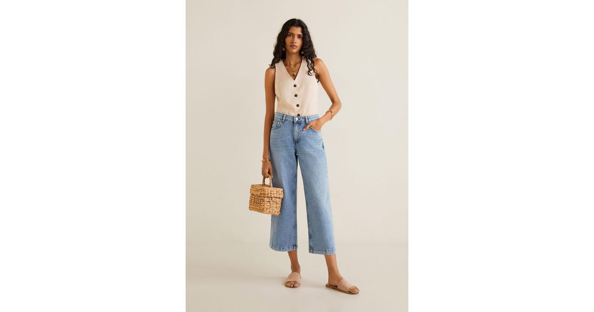 mango denim culottes
