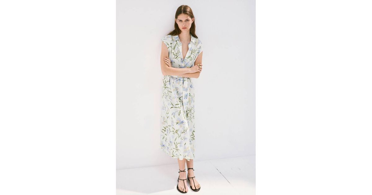 printed shirt dress mango Printed shirt dress