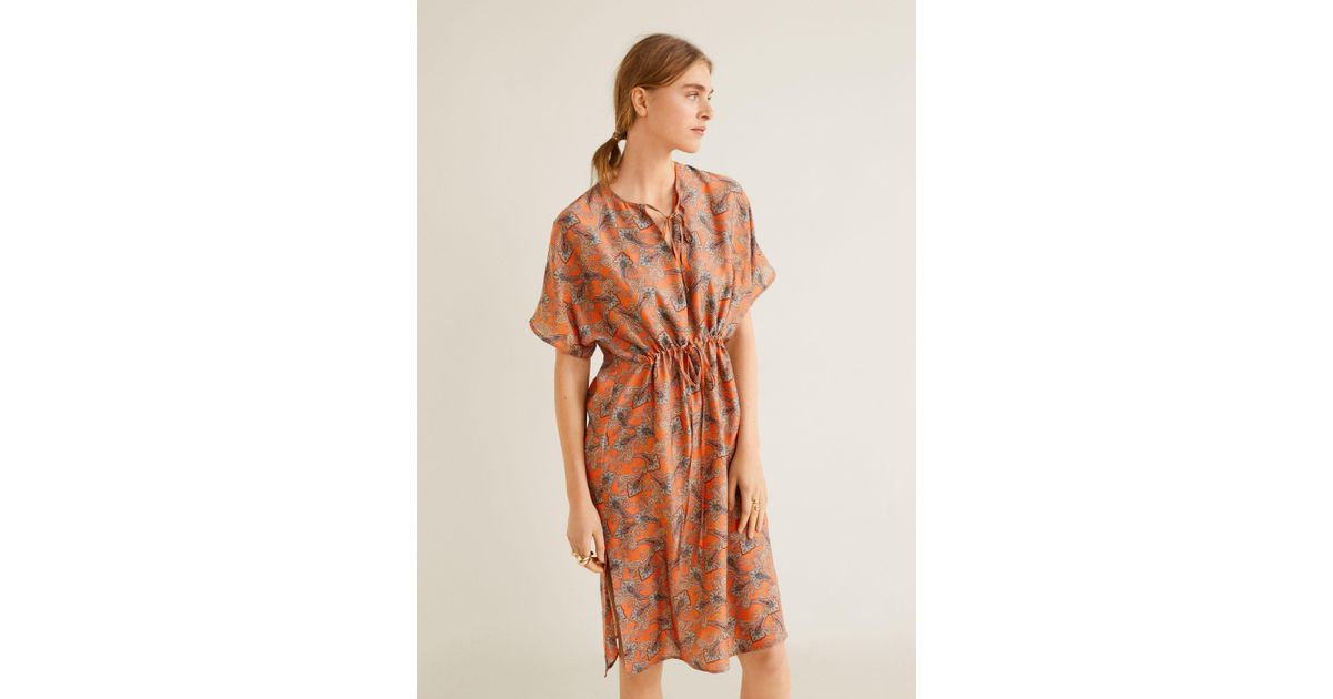 mango paisley print dress