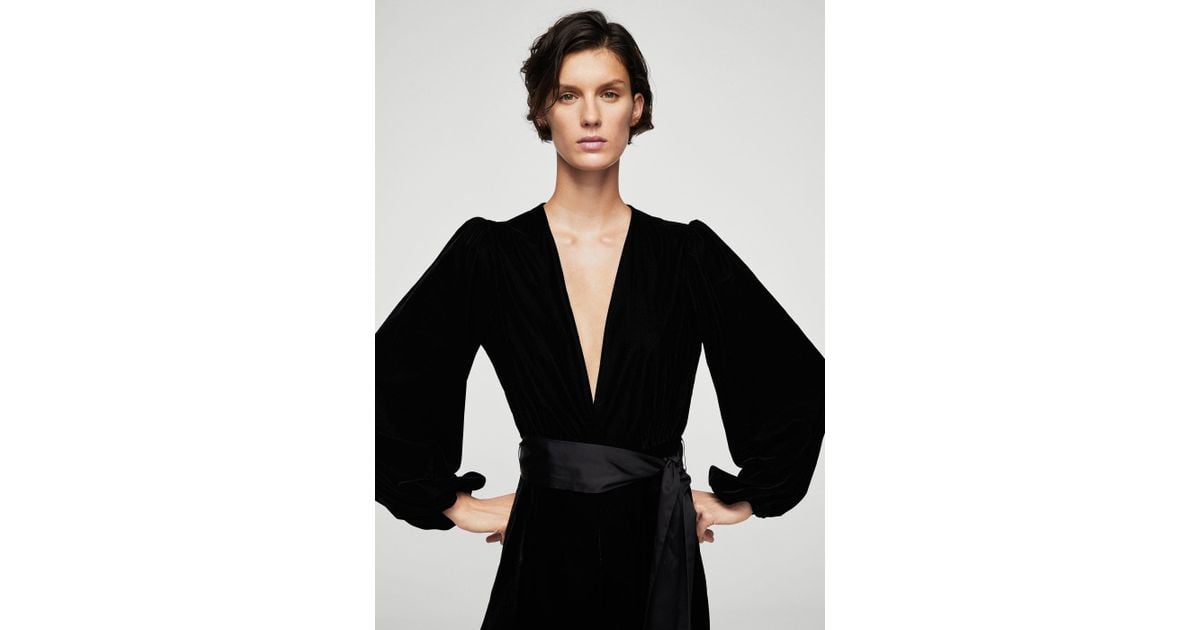 velvet jumpsuit mango