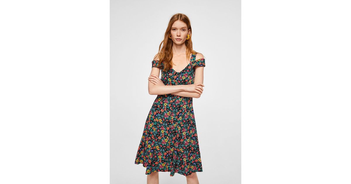 mango cold shoulder dress
