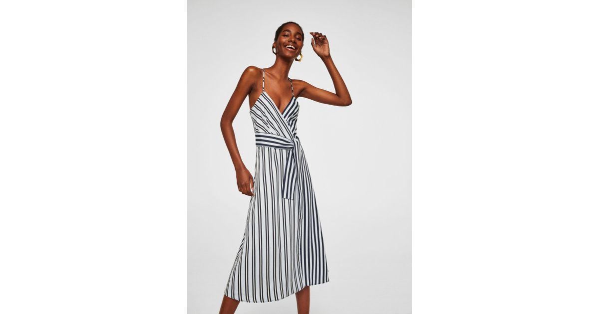 Blue Striped Wrap Dress Flash Sales, 50 ...