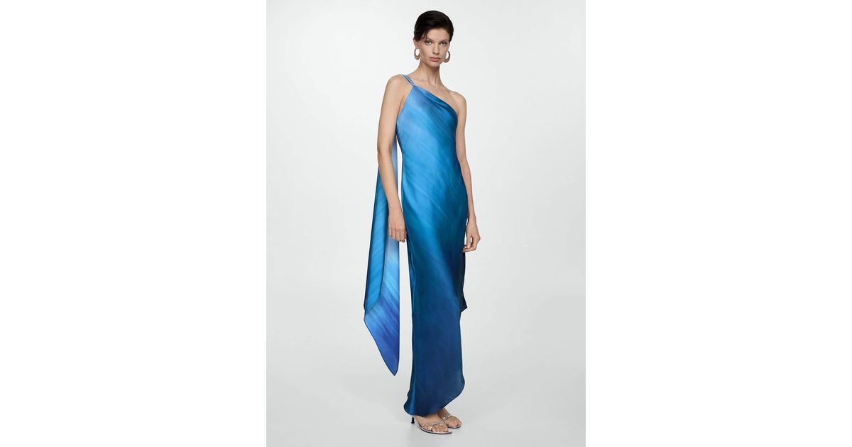 mango gradient satin dress MANGO Gradient Satin Dress