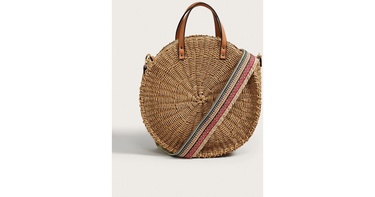 Violeta By Mango Round Raffia Bag In Natural Save Violeta By Mango Round Raffia Bag In Natural Save 28 57142857142857 Lyst