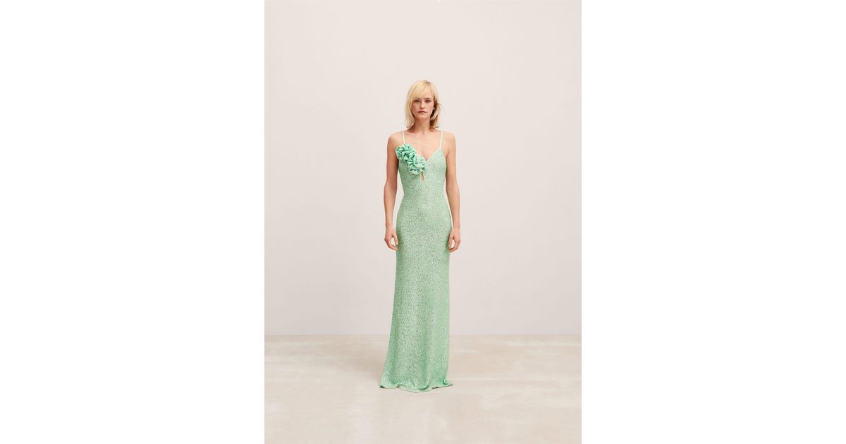 green emerald velvet dress Sequin Dress - Olive