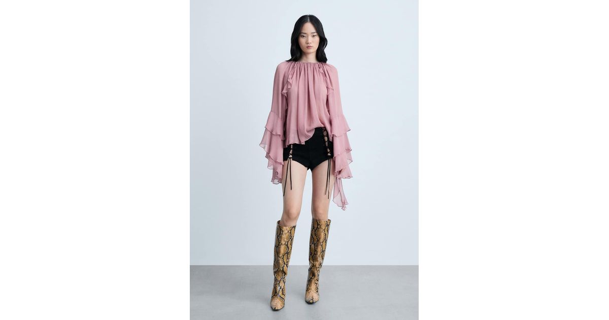 mango chiffon blouse