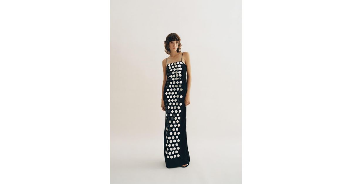 Mango Dress With Mirrors And Back Opening in Black | Lyst