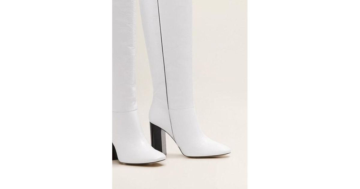 mango white boots