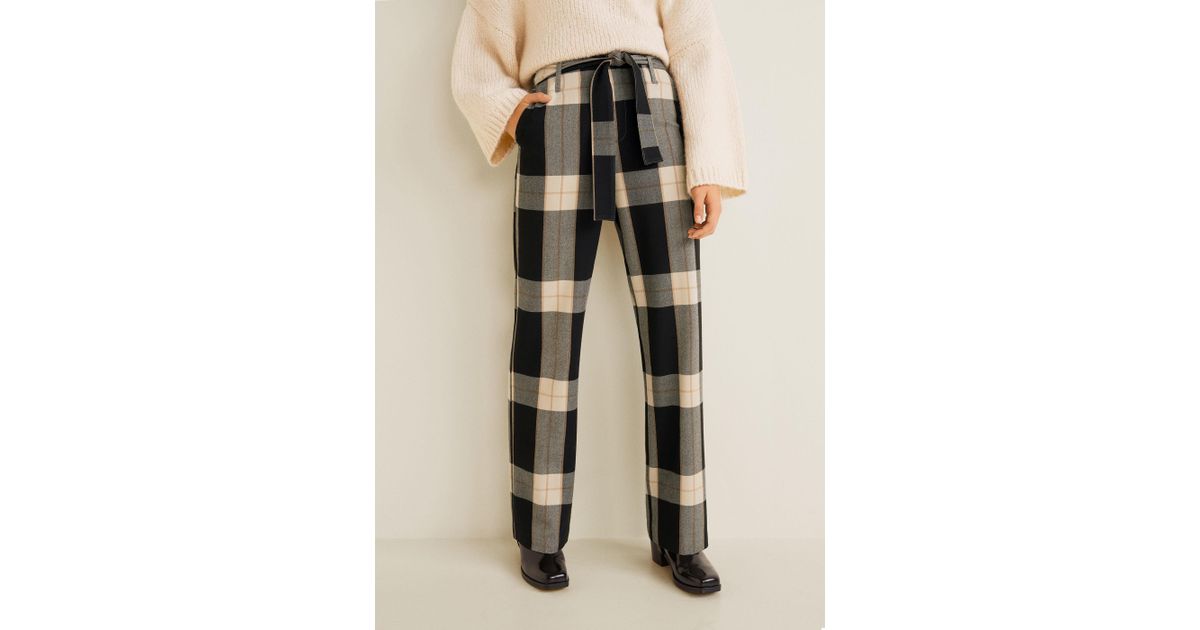mango checkered pants