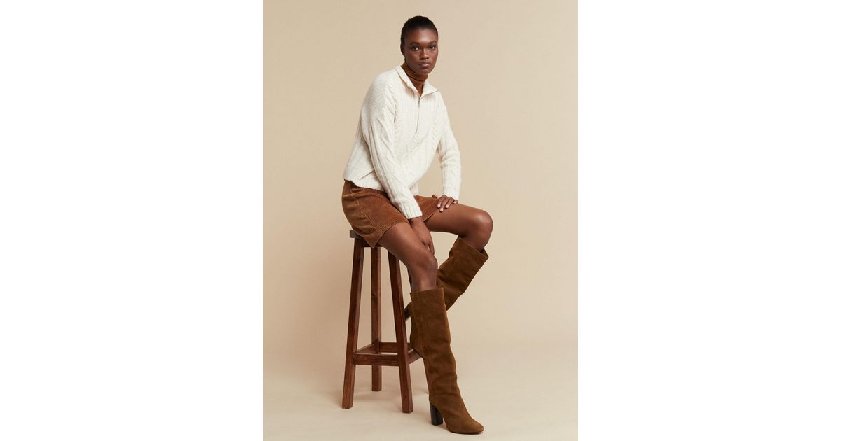 Mango Leather High-leg Boots Tobacco Brown - Lyst