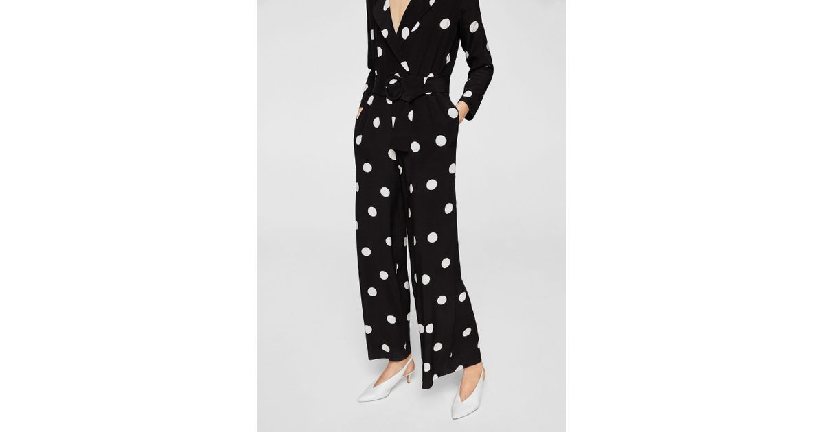 mango jumpsuit polka dot