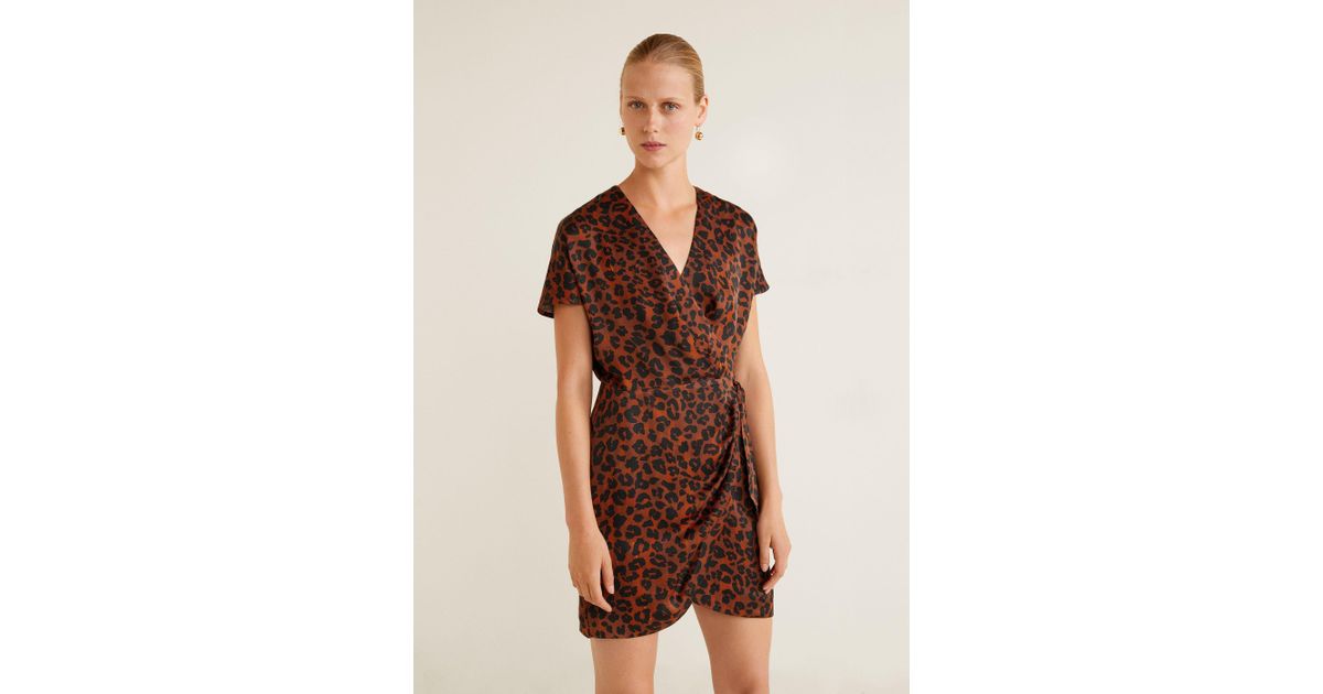 leopard print dress mango