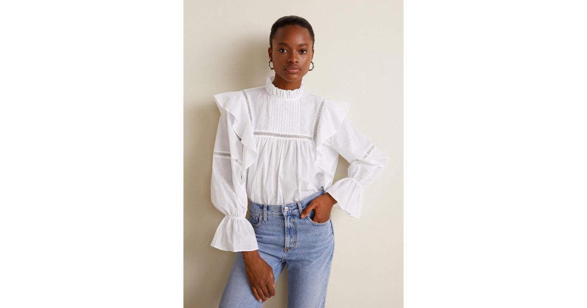 mango ruffle blouse