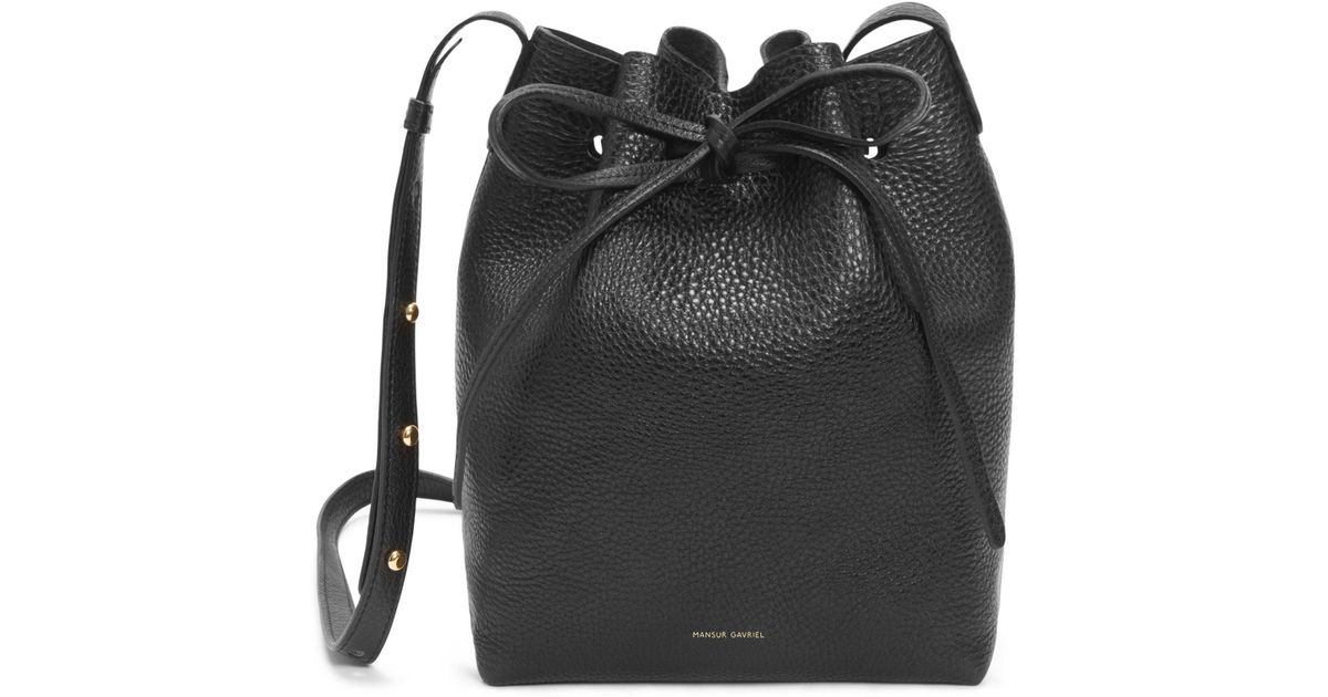 mansur gavriel black bucket bag