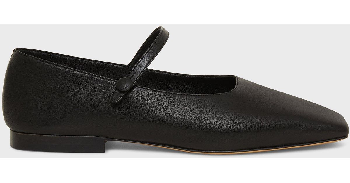 Mansur Gavriel Leather Square Toe Mary Jane in Black - Save 16% - Lyst
