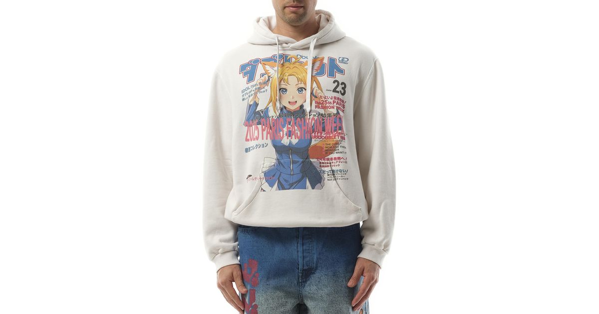 Doublet Anime Fox Girl Print Hoodie, Long Sleeves, 100 Doublet Anime Fox Girl Print Hoodie, Long Sleeves, 100