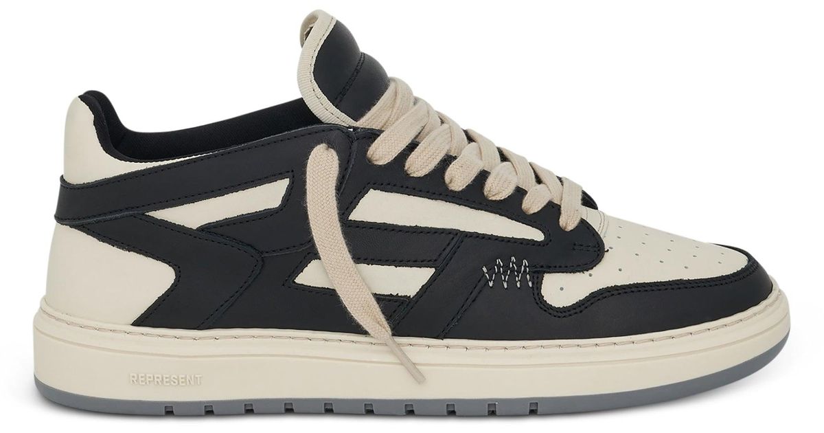 Represent Leather Reptor Low Sneaker In Black/white for Men | Lyst