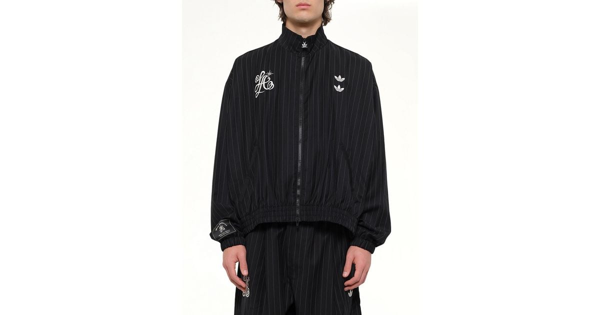 Willy Chavarria Adidas X Wc Pinstripe Jacket in Black for Men | Lyst
