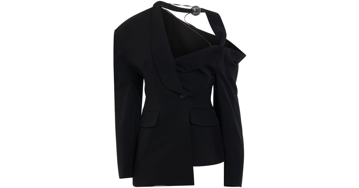 Jacquemus Baska Asymmetric Jacket In Black | Lyst