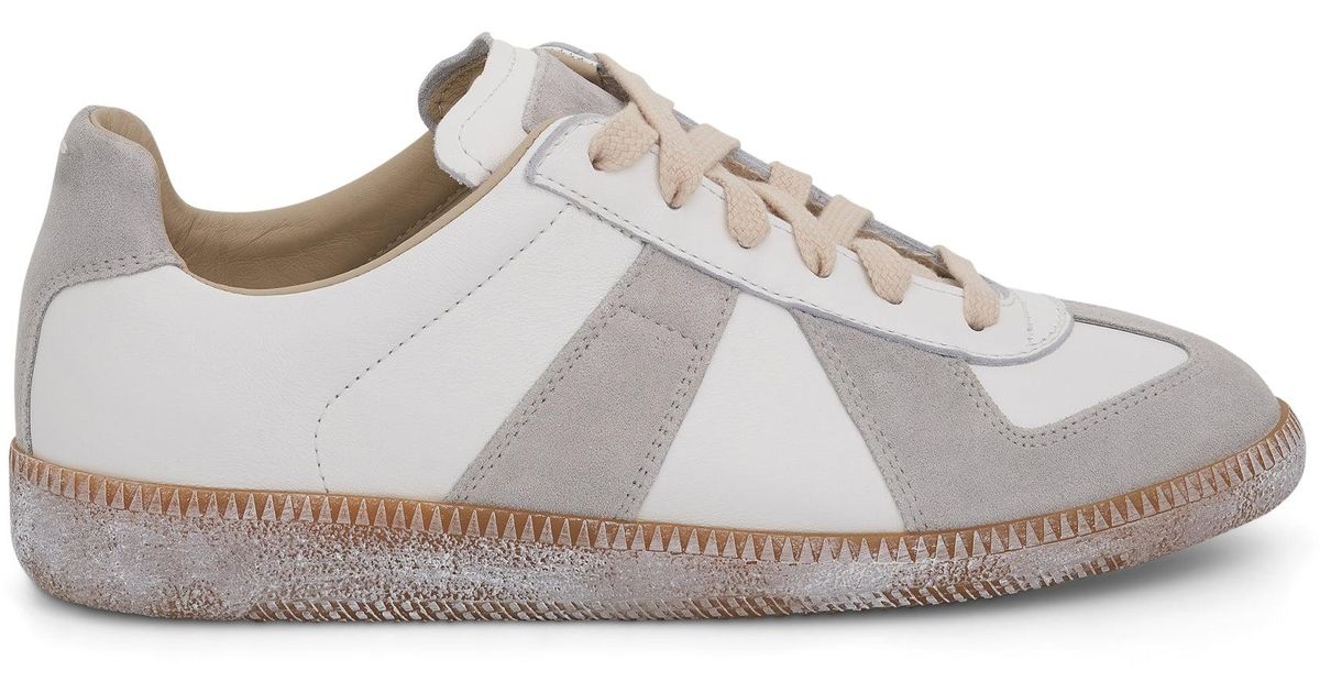 Maison Margiela Replica Sneaker In Off White/honey Sole in Gray | Lyst