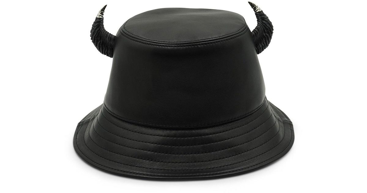 Givenchy Leather Bucket Hat With Horns In Black for Men Lyst
