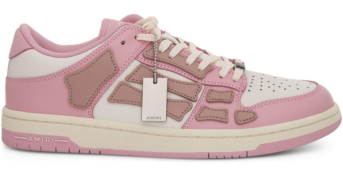 Amiri Skeleton Low Top Sneakers In Baby Pink for Men | Lyst