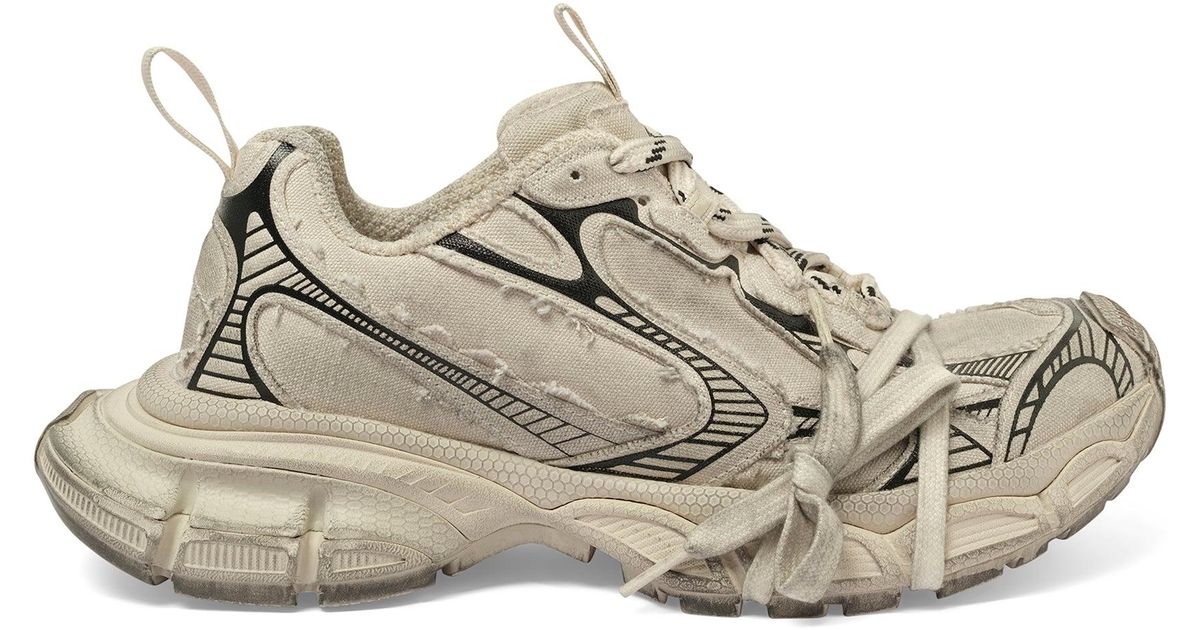 Balenciaga 3XL Destroyed Canvas Sneakers in Natural | Lyst Balenciaga 3XL Destroyed Canvas Sneakers in Natural | Lyst