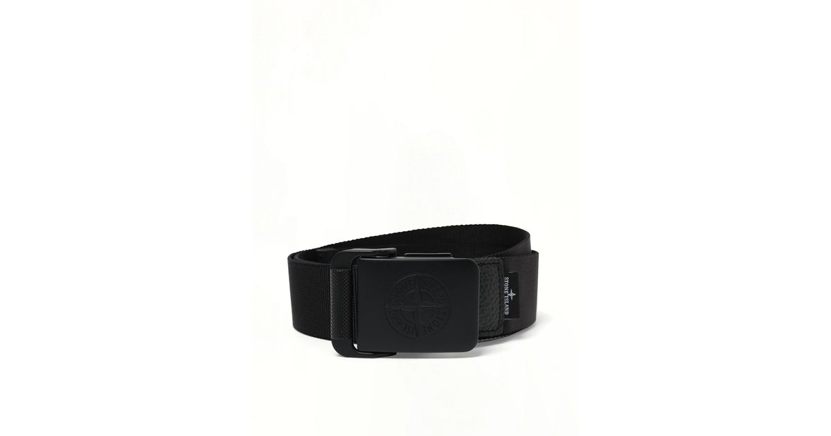 Stone Island 930000 Tape Belt in Black for Men | Lyst