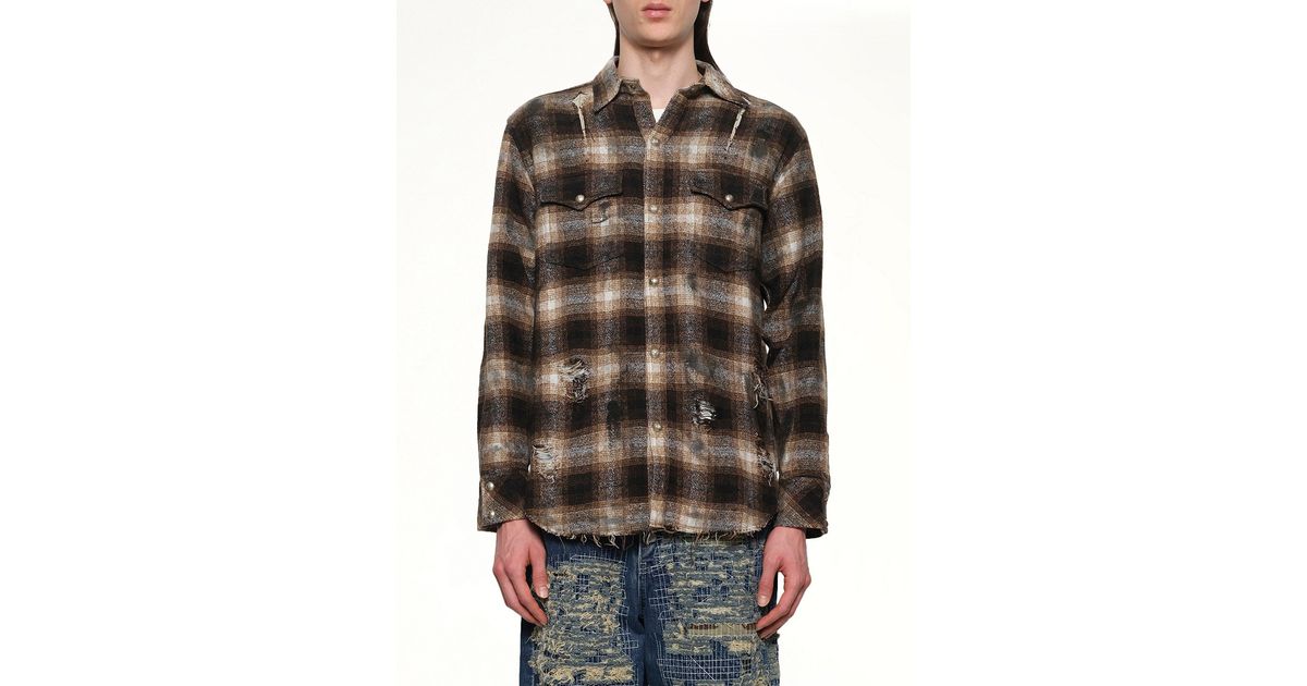 THUG CLUB Angels Damaged Shirt in Gray for Men | Lyst