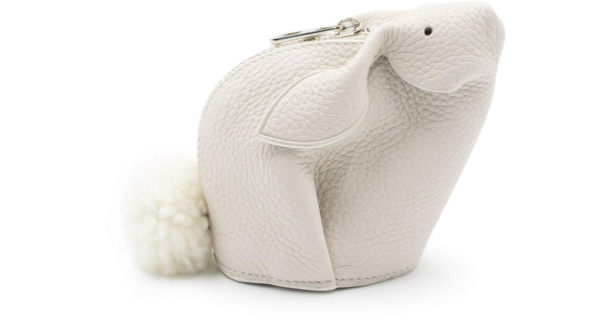 Loewe Bunny Coin Purse 100 Calfskin Leather in White Lyst UK