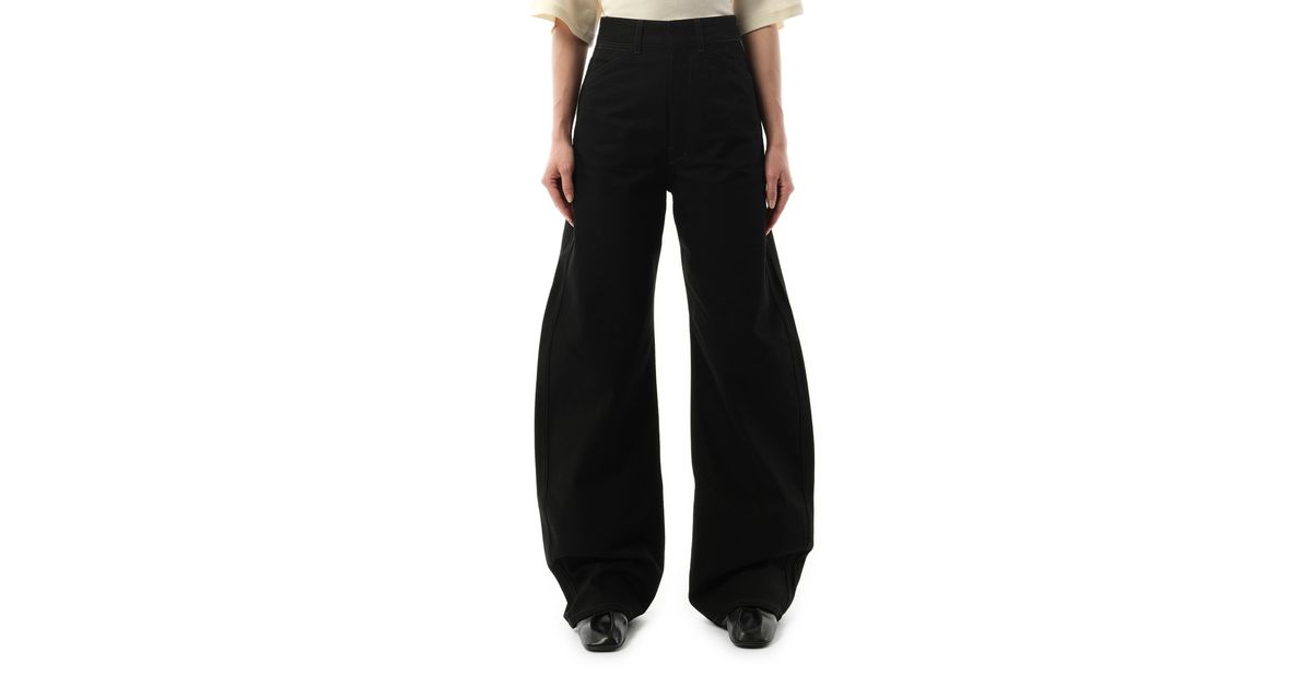 Wide Workwear Cotton Satin Pants main image 0
