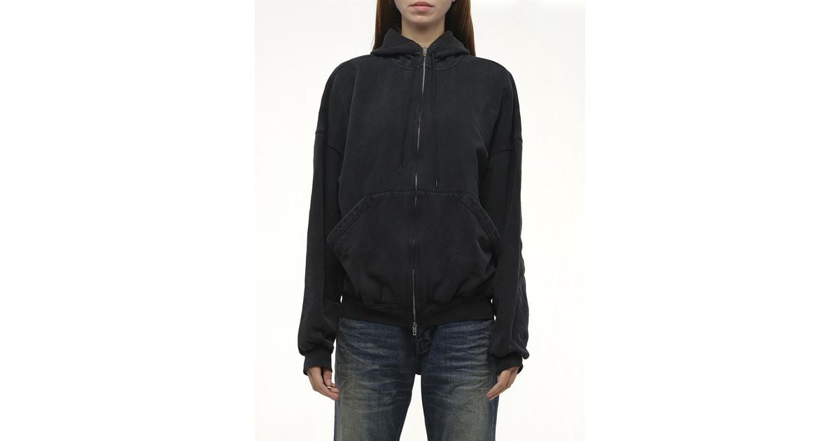 Balenciaga Belleville Large Zip-Up Hoodie, 100% Cotton in Black | Lyst