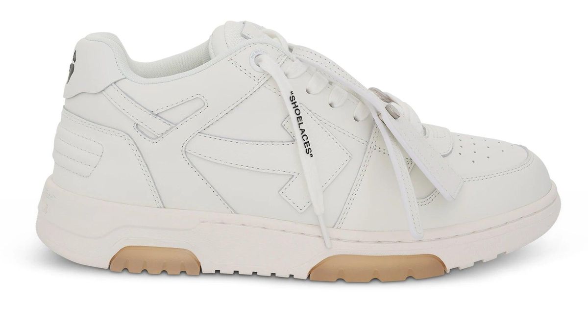 Off-White c/o Virgil Abloh Out Of Office Leather Sneakers In White for ...