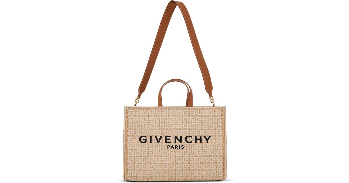 Givenchy Medium Canvas G Tote Shopping Bag In Natural | Lyst