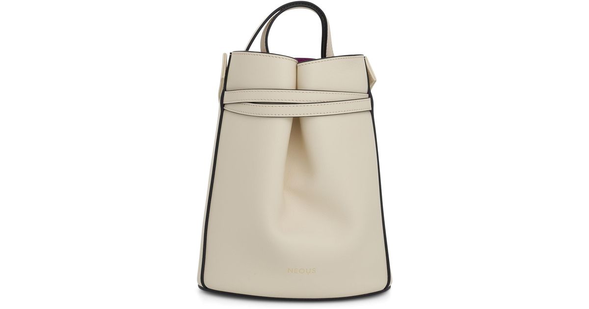 Neous Sigma Small Bucket Bag In Cream in Natural | Lyst