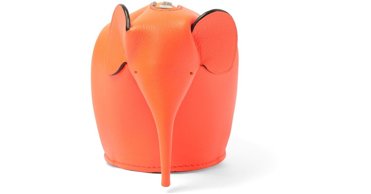 Loewe Elephant Coin Purse, 100% Leather in Orange | Lyst
