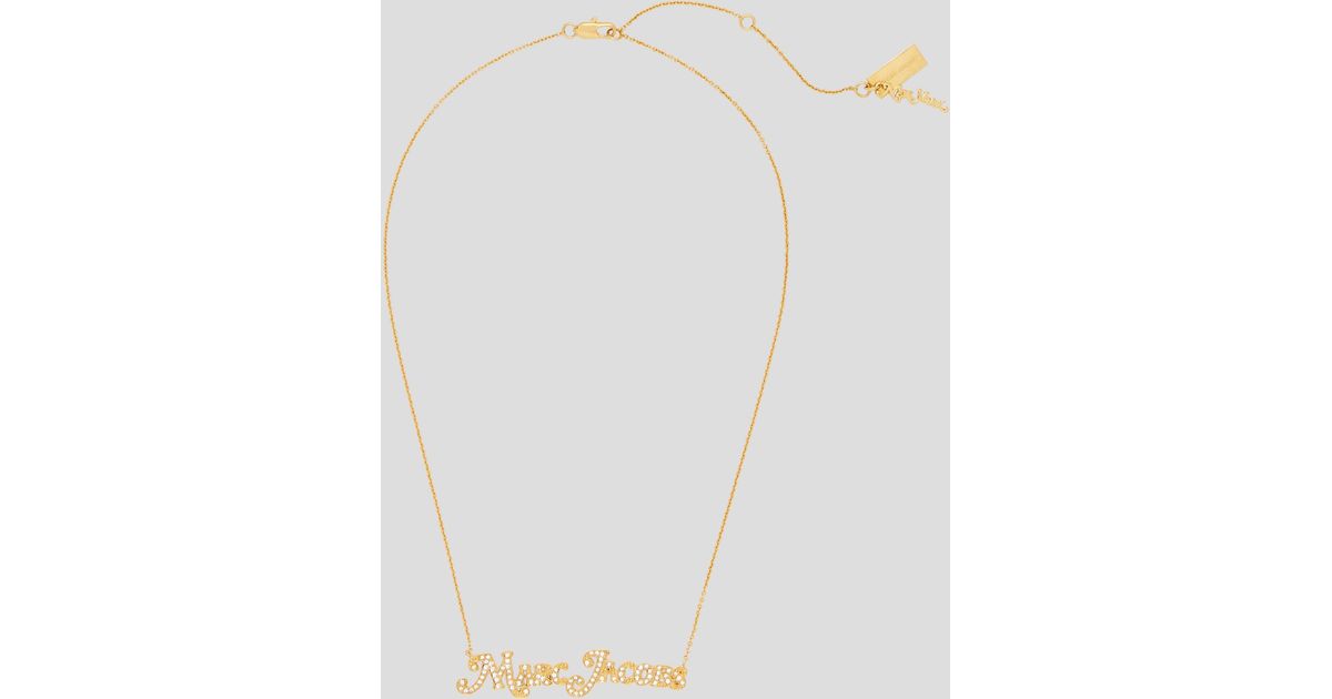Marc Jacobs Gold New York Magazine Edition Nameplate Necklace In Metallic Lyst